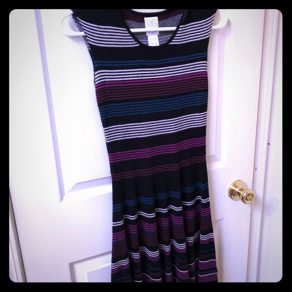 Worn ONCE black, white & other knit dress size 12